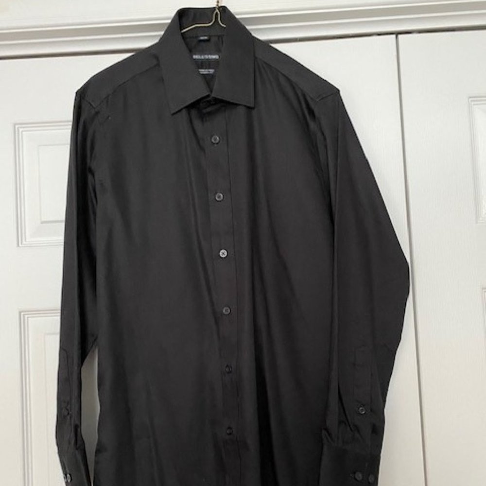 Dress Shirt (Black, Men size 15R)